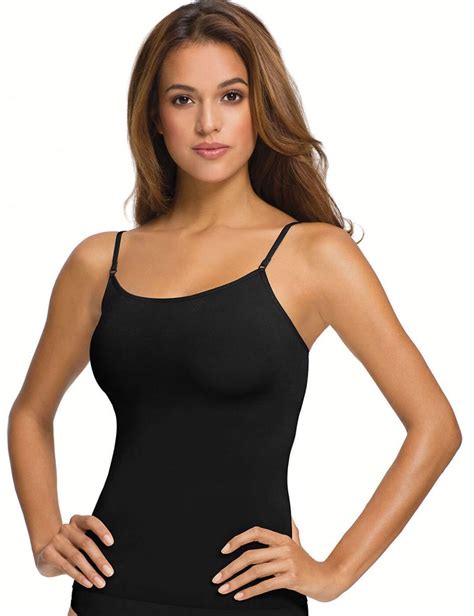 New Wacoal B Smooth Hidden Bra Support Camisole Top 831275 Black Or