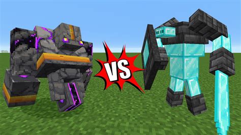 Obsidian Golem Vs Diamond Golem Minecraft Mob Battle Minecraft Youtube