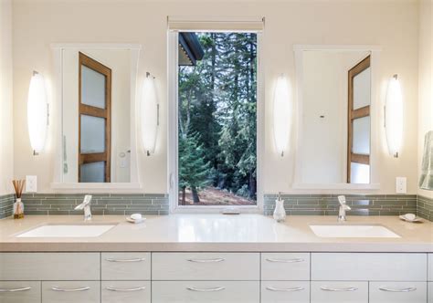 Grey hexagon tiles definitely look modern and elegant. Two Sink Vanity in Modern Jack & Jill Bathroom - Modern ...