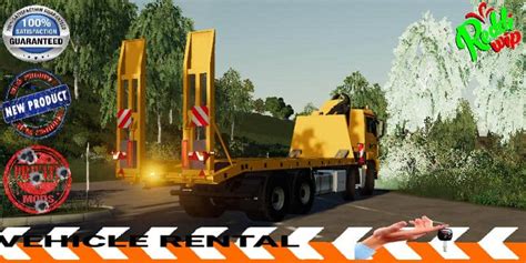 Fs19 Man 8x4 Rental Kran Kiloutou V15 Fs 19 Trucks Mod Download