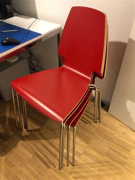 Weitere ideen zu ikea stuhl, ikea, stuhlbezüge. Stuhl IKEA Vilmar rot | Kaufen auf Ricardo