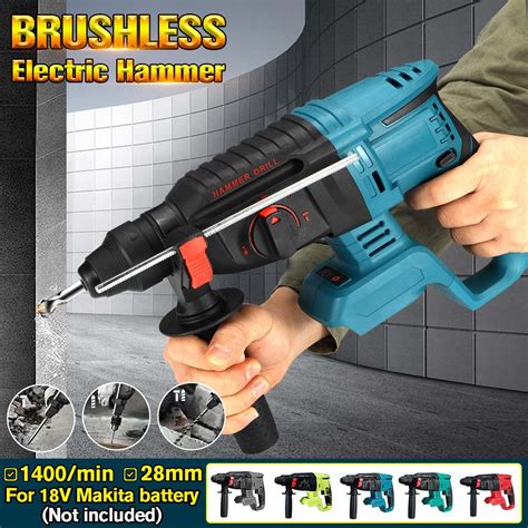 18V 4 Functions Electric Brushless Cordless Rotary Hammer Drill