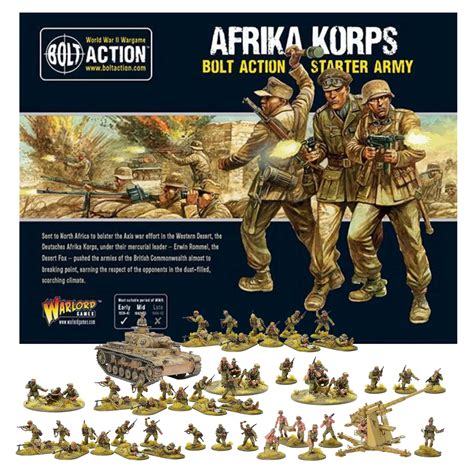 Buy Bolt Action Miniatures Warlord Games Afrika Korps Starter Set