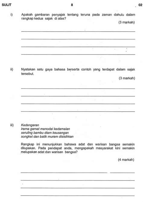 Soal dan kunci jawaban latihan ukg adalah materi yang saat ini banyak diminta oleh bapak/ibu guru dari seluruh pelosok nusantara. Bahasa Melayu PT3: Semak Contoh Soalan Percubaan Bahasa ...