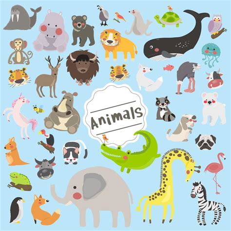 Illustration Drawing Style Set Of Wildlife Download Free Vectors