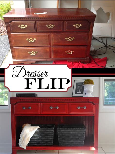 We needed a coffee table since we were using baskets in the place of a table. Two It Yourself: Thrifted Dresser to TV Stand/Buffet ...