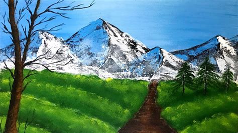Easy Acrylic Painting For Beginners Step By Step Mountain Simple