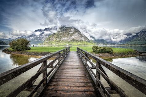 Alpine Lake And Bridge ~ Nature Photos On Creative Market