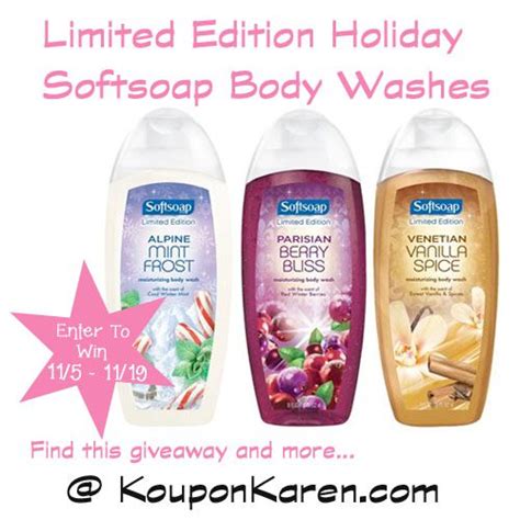 New Limited Edition Holiday Softsoap Body Washes Giveaway