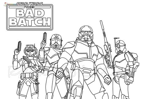 Star Wars Bad Batch Coloring Pages Coloring Pages