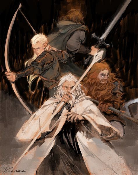 Legolas Gandalf Aragorn And Gimli Tolkiens Legendarium And 1 More