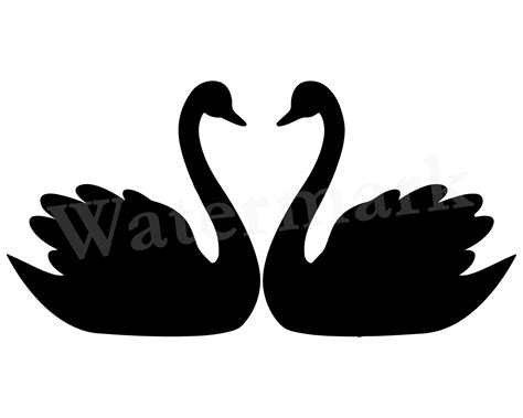 Swan Svg Clipart Window Decal Swan Stencil Swan Vector Etsy Canada