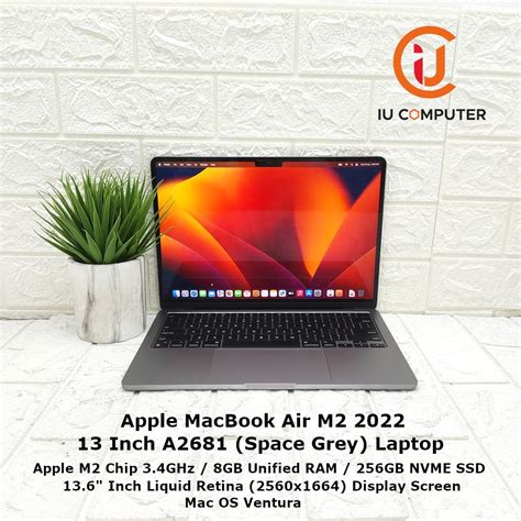 Apple Macbook Air M2 2022 A2681 13 Inch 8gb Ram 256gb Nvme Ssd Used