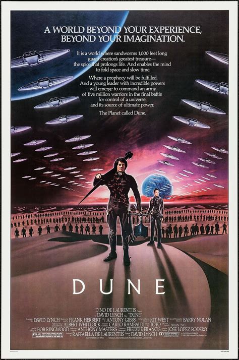 Dune Original Movie Poster Movie Posters 1984 Movie Sci Fi Movies