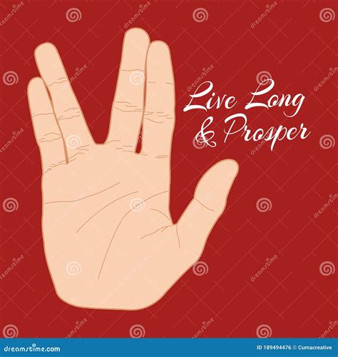 Hand Gesture Live Long And Prosper Vector Illustration Stock Vector