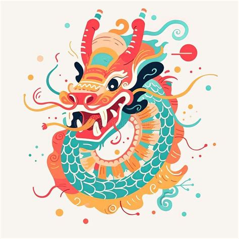 Chinese Dragon Abstract Illustration Chinese Year Of The Dragon