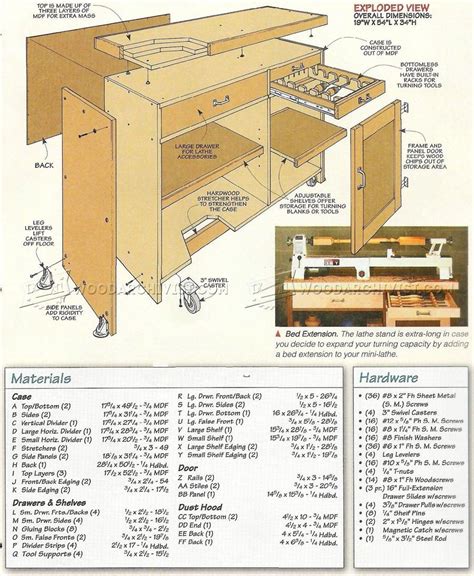 Free Woodworking Plans For Lathe Stand - woodworking project ideas for