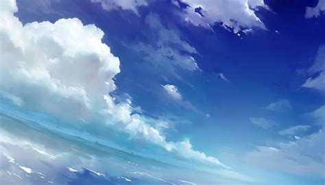 Hd Wallpaper White And Blue Abstract Painting Sky Clouds Sea Cloud