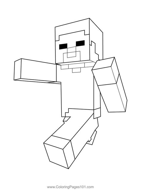 Steve Minecraft Coloring Page Artofit