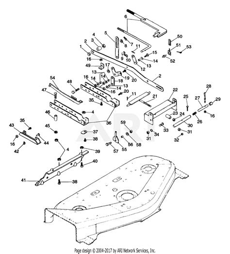 Ariens 834016 000101 48 Mower Deck Parts Diagram For Mower Hanger