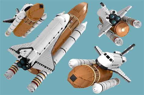 Fan Designed Lego Space Shuttle Stacks Up To Saturn V Rocket Set Space