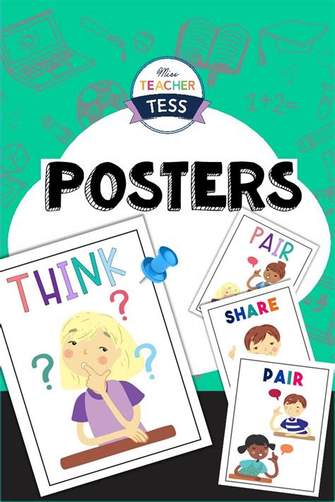 When pairs brainstorm together, each student learns from their partner. Classroom posters: Think, Pair, Share | Classroom posters ...