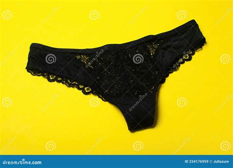 Beautiful Black Lace Panties Thongs Black Lace Lingerie Stock Image