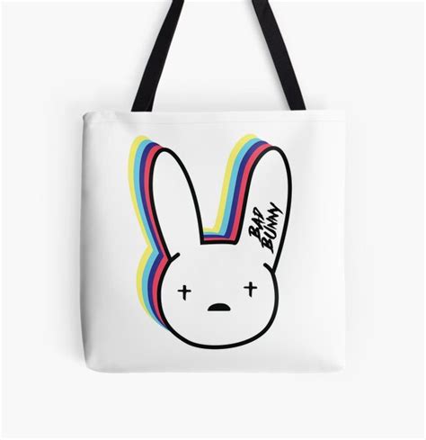 Bad Bunny Bags Bad Bunny Logo All Over Print Tote Bag Rb3107 Bad