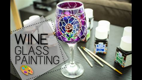 Glass Painting Wine Glass Tutorial Watchmepaint Youtube