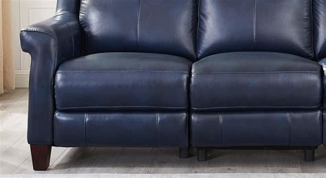 Buying your first real piece of furniture is a true accomplishment. Chatham Blue Genuine Leather Power Reclining Sofa Loveseat ...
