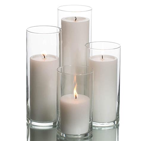 China 2018 Linlang Wholesale Tall Clear Glass Tube Candle