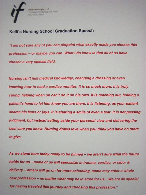 Kellis Nursing School Graduation Speech Infiniaforesight Flickr
