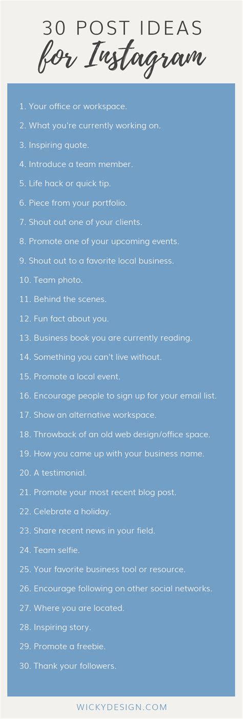 30 Post Ideas For Instagram Resources