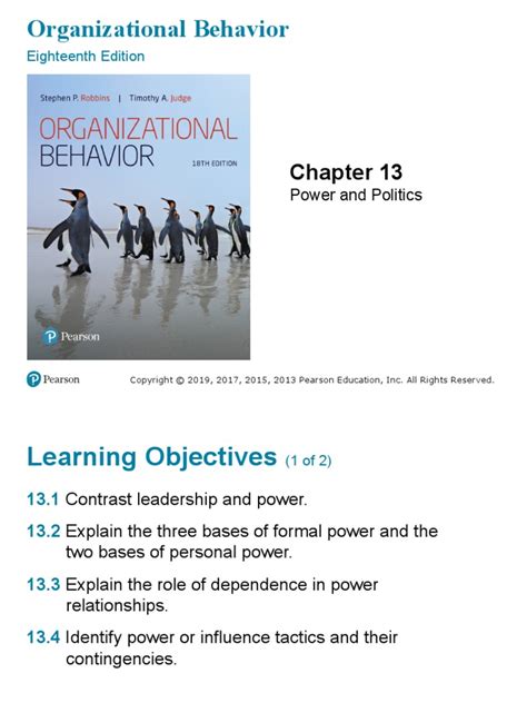 organizational behavior eighteenth edition pdf power social and political sexual harassment