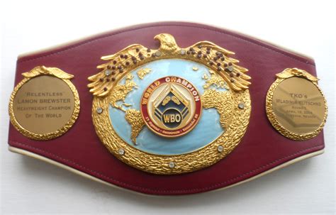 Lamon Brewsters Previously Owned Original Wbo Heavyweight World Title Belt