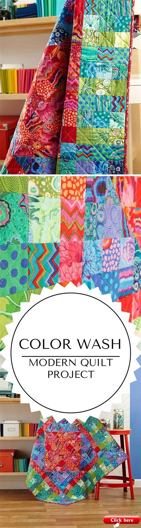 When you color wash, you essentially stand with a brush in your hand and scribble the paint onto the wall in frenetic, wild sweeps. Colour Wash Quilt Kit - 2019 | Quilts, Modern quilts ...
