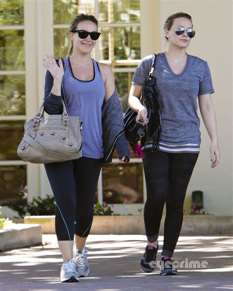Hilary Leave The Gym With Haylie August 23 2011 Hilary Duff