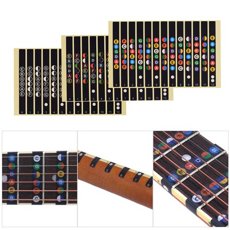 T 101A Guitar Fretboard Note Stickers Note Decals Beginner Learner