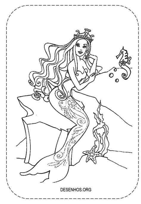 Desenhos Da Barbie Sereia Para Colorir