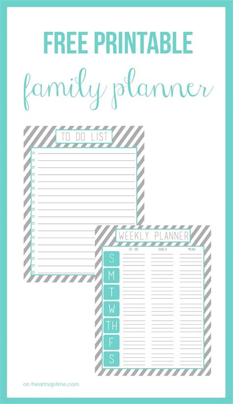 5.review this information periodically to be sure it is up to date. 2015 free printable family planner - I Heart Nap Time