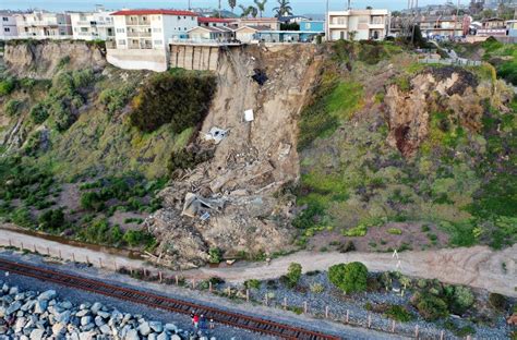 In California Heavy Rainfall Means Landslide Risk For Coastal Homes