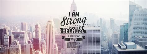 I Am Strong Motivational Facebook Cover Photo
