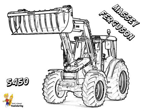 Big Boss Tractor Coloring Pages To Print Free Tractors Farm