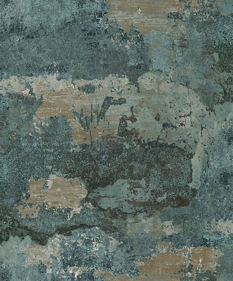 Holden Decor Concrete Texture Teal Industrial Smooth Wallpaper Diy At Bandq