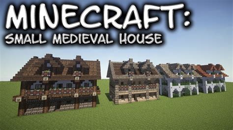 Minecraft: Small Medieval House Tutorial 3 - YouTube