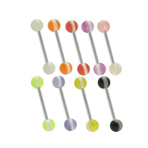 Check spelling or type a new query. Acrylic Striped Tongue Ring