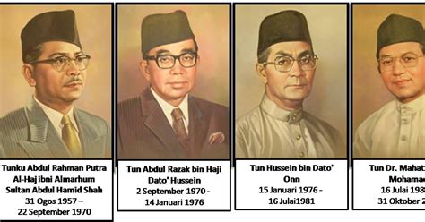 Najib bin tun haji abdul razak (1953). Senarai Nama Perdana Menteri Di Malaysia