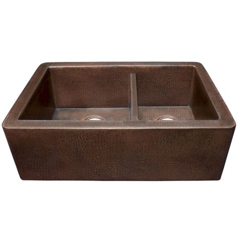 This copper kitchen sink is handmade in mexico and features a hand hammered finish. Native Trails CPK276 Farmhouse Duet Kitchen Sink - Antique ...