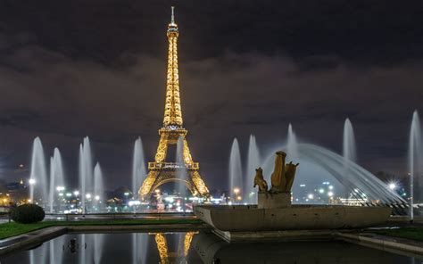 Descargar Fondos De Pantalla París La Torre Eiffel La Noche Las