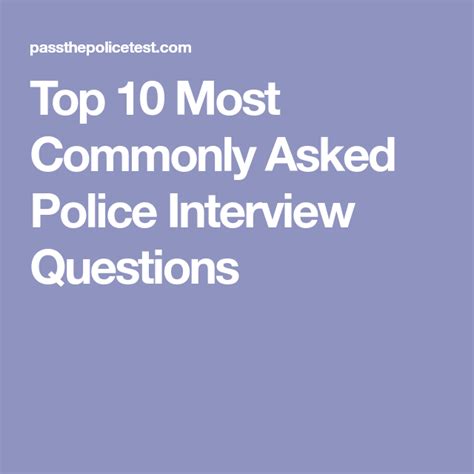 The ideal candidate will have experience creating reports within a short window of time. Top 10 Most Commonly Asked Police Interview Questions ...